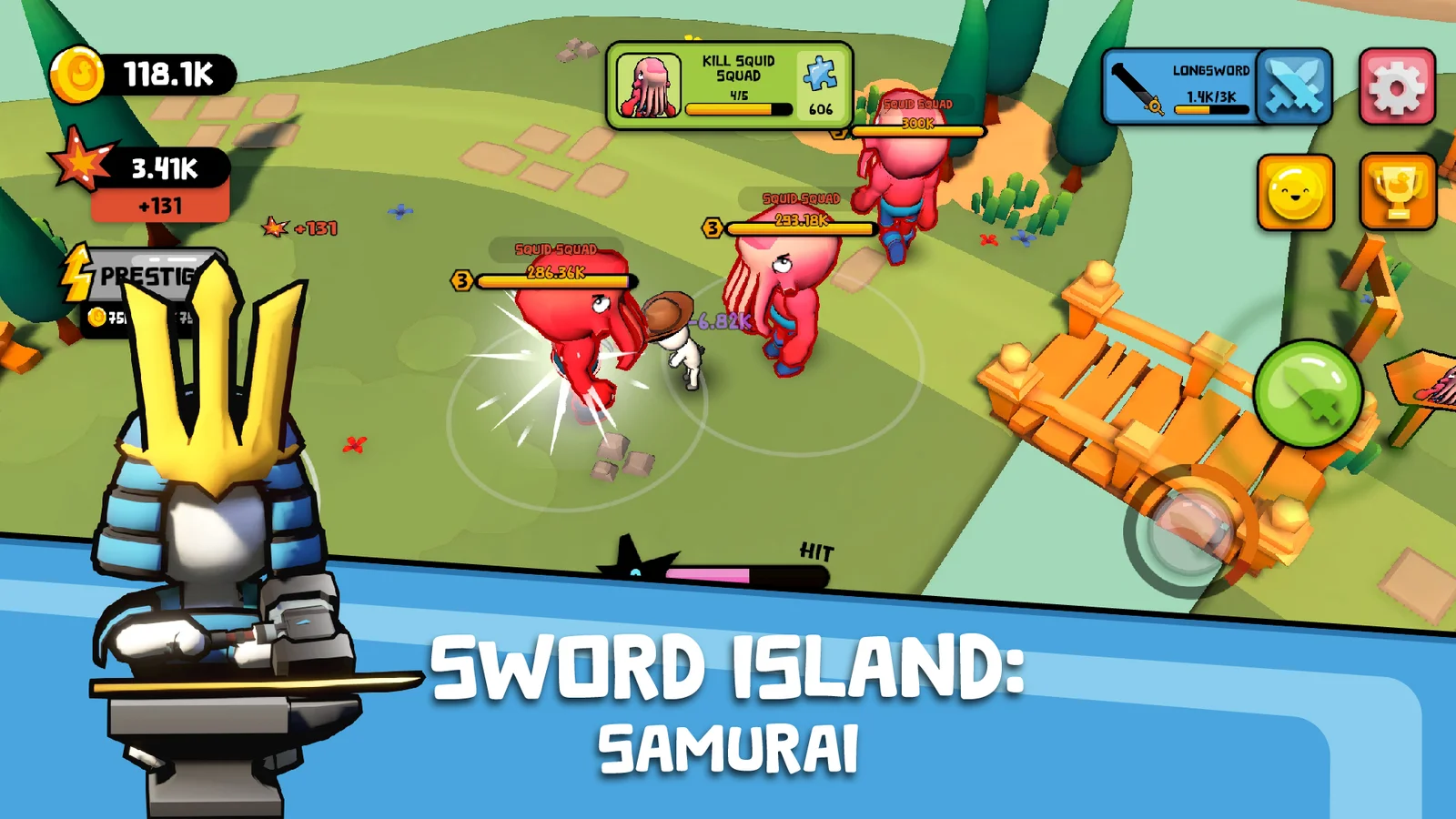 Sword Island Samurai mobile game hero artwork by OOX Limited